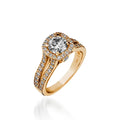 Chiffon Round Yellow Gold Engagement Ring