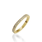 Chiffon Round Yellow Gold Engagement Ring