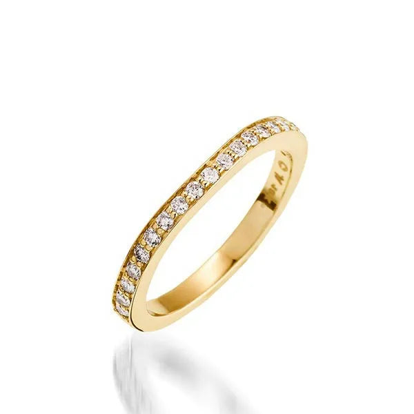 Chiffon Princess Cut Yellow Gold Engagement Ring