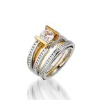 Attraction Yellow & White Gold Engagement Ring