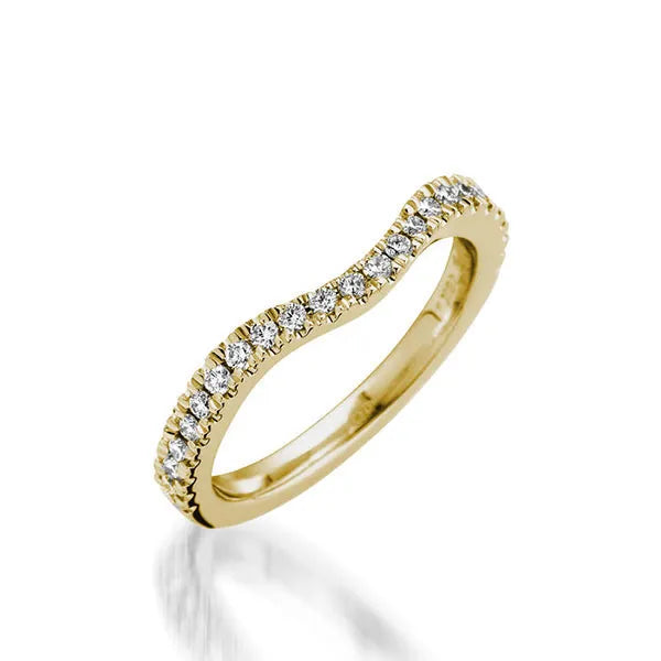 Starburst Round Yellow Gold Engagement Ring