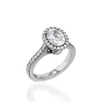 Satin Oval Yellow Gold Engagement Ring