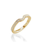Satin Oval Yellow Gold Engagement Ring
