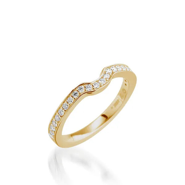 Satin Oval Yellow Gold Engagement Ring