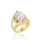 Victoria Elite Yellow Gold Diamond Ring