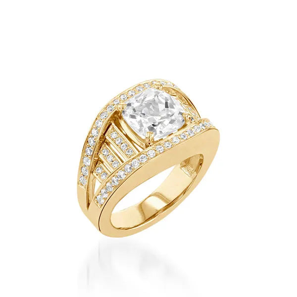 Cleopatra Elite Yellow Gold Diamond Ring