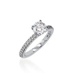 Essence Round Yellow Gold Engagement Ring