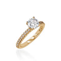 Essence Round Yellow Gold Engagement Ring
