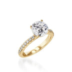 Essence Round Yellow Gold Engagement Ring