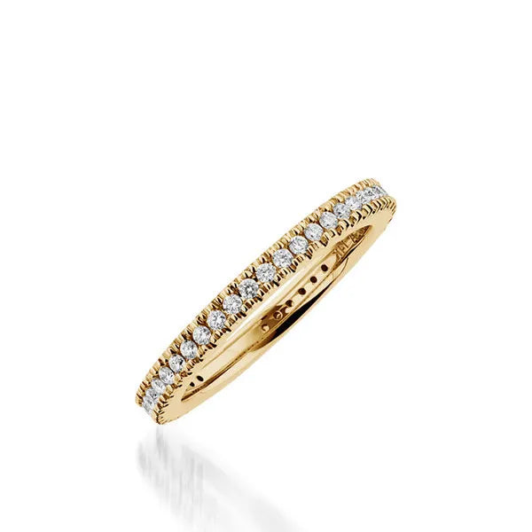 Essence Round Yellow Gold Engagement Ring