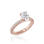 Essence Oval Yellow Gold Engagement Ring