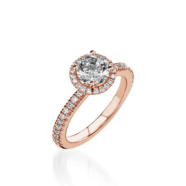 Majesty Round Yellow Gold Engagement Ring