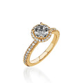 Majesty Round Yellow Gold Engagement Ring