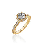 Majesty Round Yellow Gold Engagement Ring