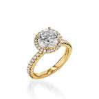 Majesty Round Yellow Gold Engagement Ring