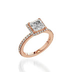 Majesty Princess Cut Yellow Gold Engagement Ring