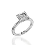 Majesty Princess Cut Yellow Gold Engagement Ring