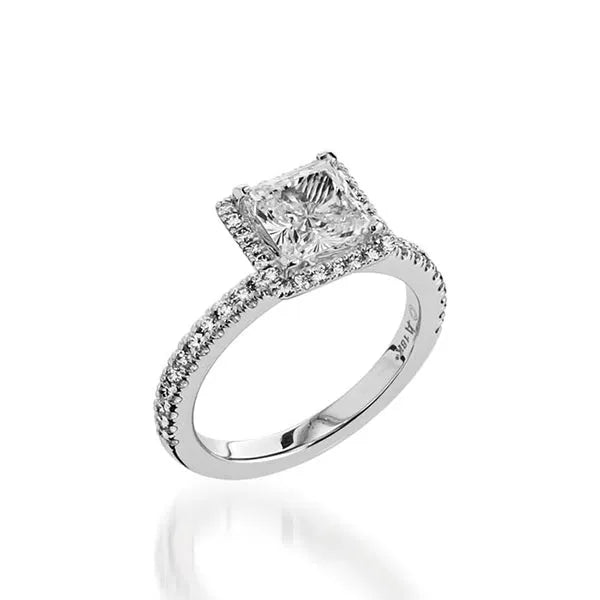 Majesty Princess Cut Yellow Gold Engagement Ring