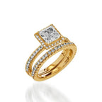 Majesty Princess Cut Yellow Gold Engagement Ring