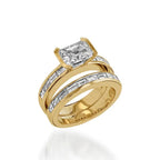 Treasure Emerald Cut Yellow Gold Engagement Ring
