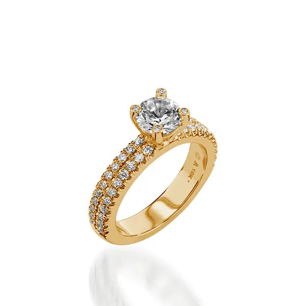 Dynasty Yellow Gold Engagement Ring