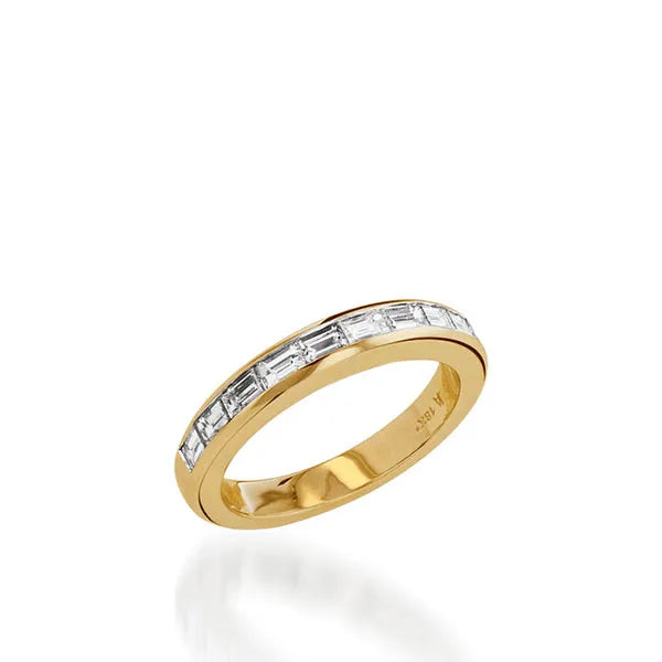 Treasure Emerald Cut Yellow Gold Engagement Ring
