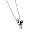 John Atencio Two-tone Aquamarine Heart Pendant and Chain