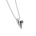John Atencio Two-tone Blue Topaz Heart Pendant and Chain