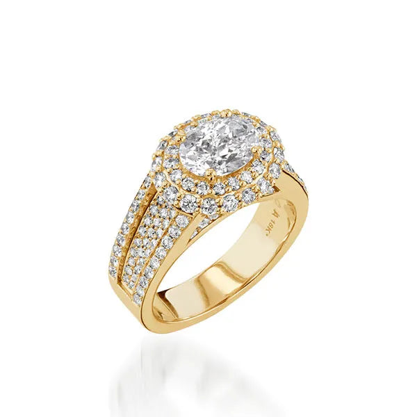 Lavish Yellow Gold Engagement Ring