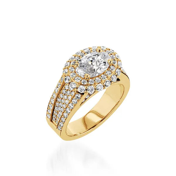 Lavish Yellow Gold Engagement Ring