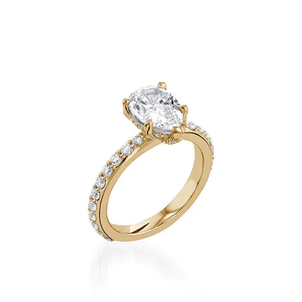 Duchess Pear Yellow Gold Engagement Ring