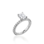 Duchess Emerald Cut Yellow Gold Engagement Ring