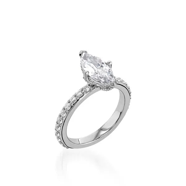 Duchess Marquise Yellow Gold Engagement Ring