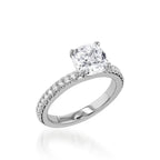 Essence Cushion Yellow Gold Engagement Ring