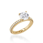 Essence Cushion Yellow Gold Engagement Ring