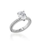 Essence Pear Yellow Gold Engagement Ring