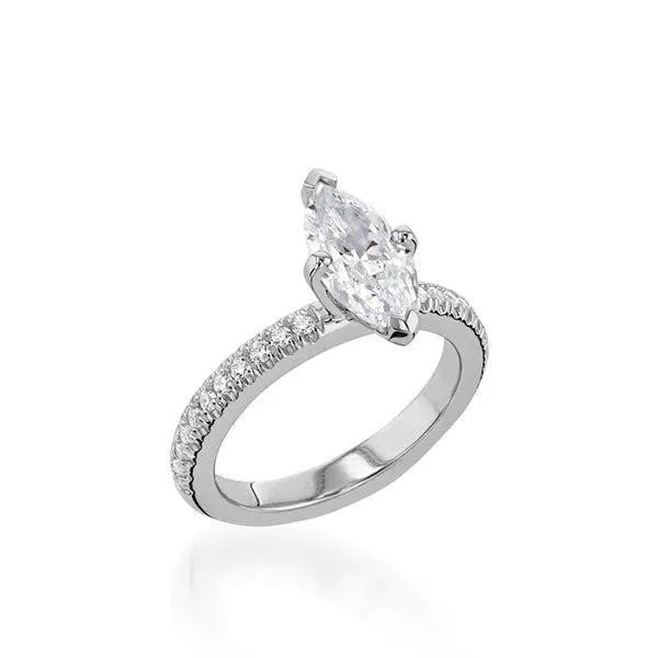 Essence Marquise Yellow Gold Engagement Ring
