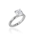 Essence Solitaire Cushion Yellow Gold Engagement Ring