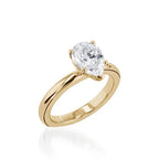 Essence Solitaire Pear Yellow Gold Engagement Ring