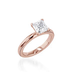 Essence Solitaire Princess Cut Yellow Gold Engagement Ring