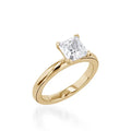 Essence Solitaire Princess Cut Yellow Gold Engagement Ring