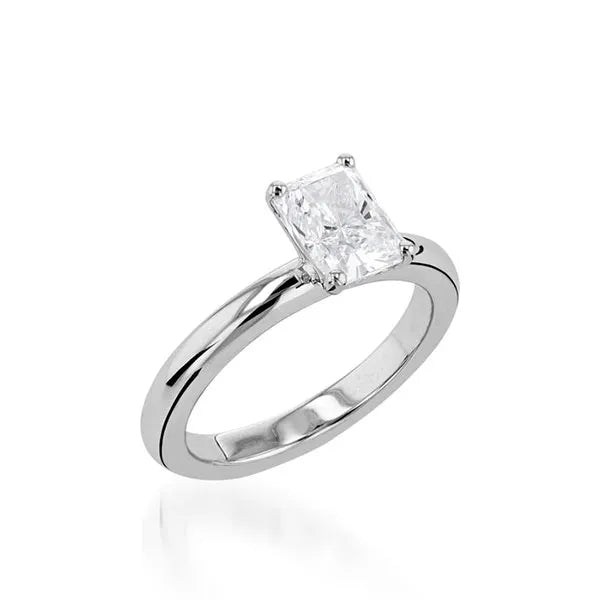 Essence Solitaire Radiant Yellow Gold Engagement Ring