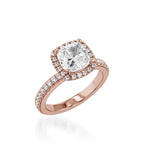Majesty Cushion Yellow Gold Engagement Ring