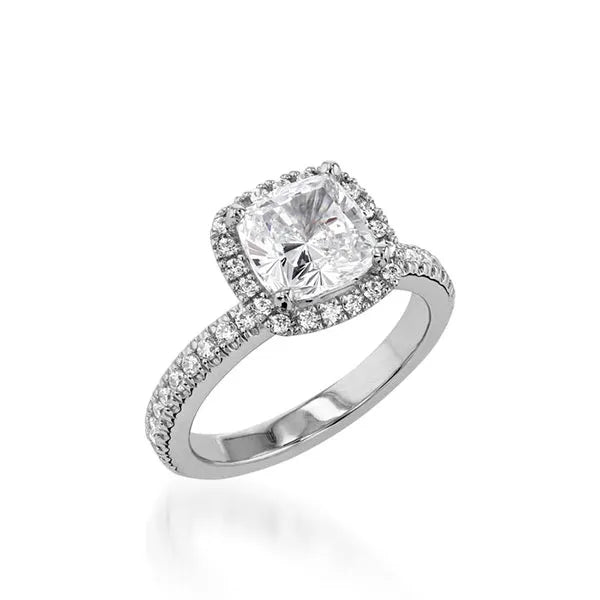 Majesty Cushion Yellow Gold Engagement Ring