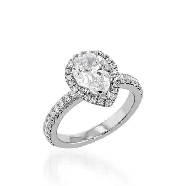 Majesty Pear Yellow Gold Engagement Ring