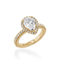 Majesty Pear Yellow Gold Engagement Ring