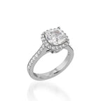 Satin Cushion Yellow Gold Engagement Ring