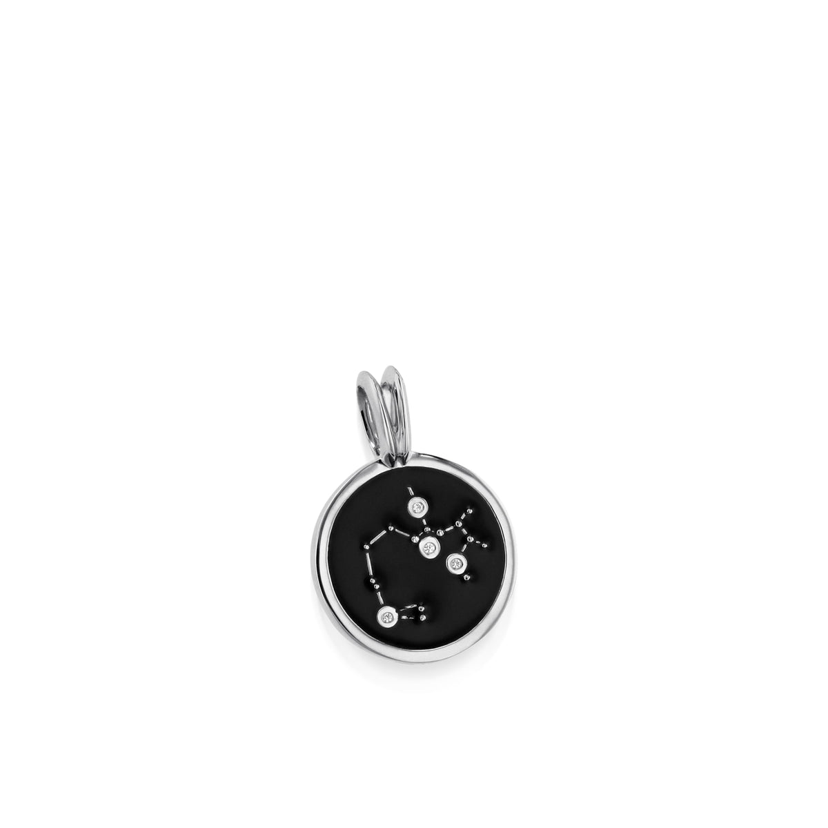 John Atencio Sagittarius Zodiac Medallion Pendant white gold medallion only reverse