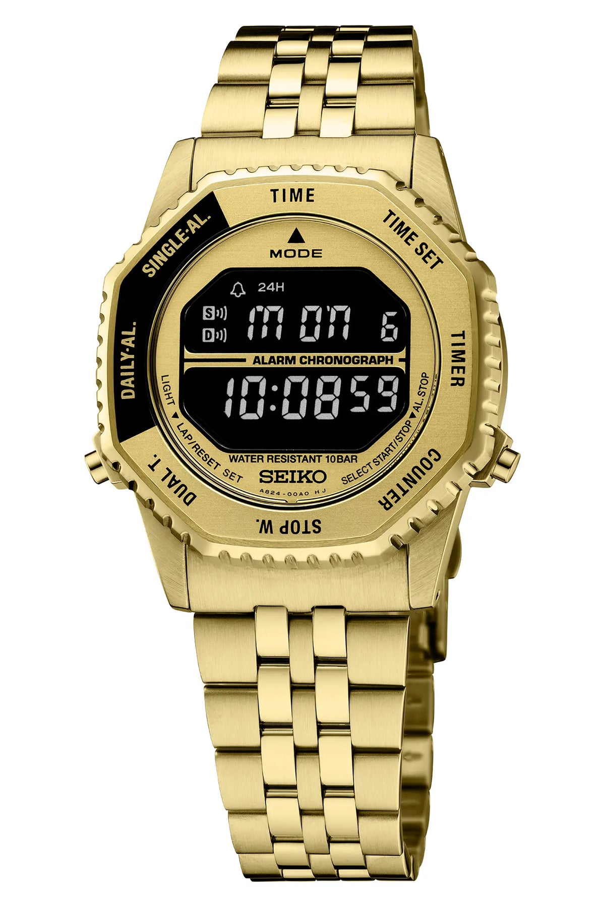 Seiko Essentials Gold-Tone Digital Watch