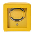 Wolf Cub Single Watch Winder in Yellow with Cover